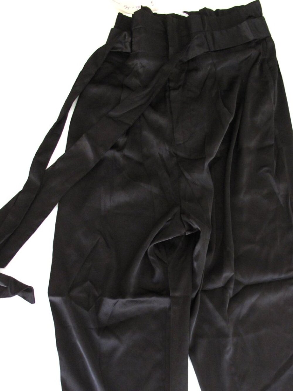 🆕 SHE+SKY Women PANTS Black trouser  size SMALL lightweight fabric SATIN feel
